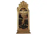 La Madonna del Roseto e la Crocifissione by Antonio da Fabriano, oil on panel, sold Jun 2025