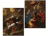 Die Vision der Teresa von Avila by Giacinto Brandi, oil on canvas, sold Sep 2023