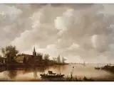 Die Überfahrt by Jan Jozefsz. van Goyen, oil on canvas, sold Sep 2024