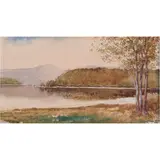 Newburg on the Hudson River by James L. Weston, watercolor, sold Apr 2024