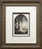 Raising of Lazarus by Rembrandt Harmensz van Rijn, etching, sold Apr 2024