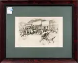 Untitled by Reinhold H. Palenske, etching, sold Apr 2024