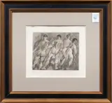 Untitled by Jacques Villon, etching, sold Apr 2024