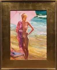 Untitled by Keith Wicks, oil on canvas, sold Apr 2024