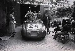 Race Car by Juan Manuel Fangio, gelatin silver print, sold Apr 2024