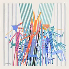 Modern Cave Paintings: Festival of Differences by Paul Blomkamp, acrylic on canvas, sold Sep 2026