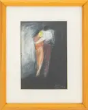 Abstract Figure by Agnes Preston-Brame, 1986, Mixed Media on Paper, sold Jul 2025
