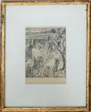 Decoration by Norman Carton, 1934, Ink on Paper, sold Jul 2025