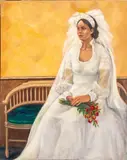 Portrait of a Bride by Penny Purpura, Oil on Canvas, sold Jul 2025