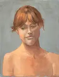 Portrait of a Red-Haired Girl by Penny Purpura, Oil on Canvas, sold Jul 2025