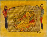Net Haul by Albert Hoffman, 1977, Watercolor and Ink on Canvas Board, sold Jul 2025