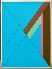 Geometric Composition by Kenneth Licht, circa 1965, Acrylic on Canvas, sold Aug 2025