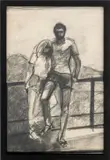 Portrait of a Couple by Agnes Preston-Brame, 1984, Charcoal on Paper, sold Aug 2025