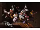 Blumenstillleben in Einem Korb by Jean-Baptiste Monnoyer, oil on canvas, sold Mar 2026