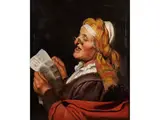 Die Liedsängerin by Gerrit van Honthorst, oil on canvas, sold Dec 2024