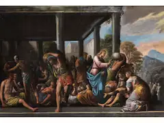 La Probatica Piscina by Valentin Lefebvre, oil on canvas, sold Mar 2023