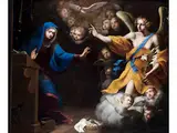 Die Verkündigung an Maria by Monogrammist des 17. Jahrhunderts, oil on canvas, offered Sep 2024