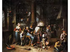 Der Besuch Beim Arzt by Gerard Thomas, oil on canvas, offered Mar 2026