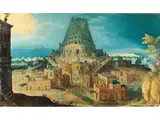 Der Turmbau zu Babel by Hendrick van Cleve, oil on panel, sold Jun 2024