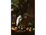 Essenskorb mit Figuren im Hintergrund (die Vesper) by Pier Francesco Cittadini, oil on canvas, offered Dec 2015