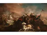 Schlachtenszene by Nicolas Bertuzzi, oil on canvas, offered Dec 2023
