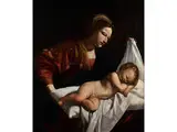 Madonna mit Schlafendem Jesuskind by Orazio Gentileschi, oil on canvas, sold Sep 2015