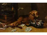 Kämpfende Hunde und Katzen in Einer Küche by Frans Snyders, oil on canvas, offered Apr 2018