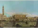Venedig – Blick auf san Marco mit Dogenpalast und Campanile by Francesco Tironi, oil on canvas, sold Dec 2024