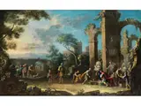 Die Anbetung der Heiligen Drei Könige by Nicola Viso, oil on canvas, sold Mar 2025