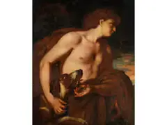 Adonis mit dem Hunde by Johann Carl Loth, oil on canvas, offered Mar 2024