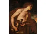 Adonis mit dem Hunde by Johann Carl Loth, oil on canvas, offered Mar 2024