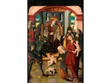 Urteil des Salomon by Joan de Burgunya, oil on panel, sold Sep 2019