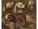 Studien von Hundeköpfen by Paul de Vos, oil on canvas, offered Sep 2019