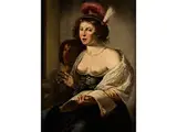 Junge Sängerin und Jüngling by Jan van Bijlert, oil on canvas, sold Jul 2015