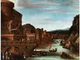 Vedute von Konstantinopel by genannt Il Napoletano Filippo d´Angeli, oil on canvas, sold Dec 2018