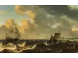 Segelschiffe auf Stark Bewegter see by Jacob Adriaensz Bellevois, oil on panel, offered Jun 2019