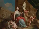 Allegorie der Bildhauerei und Architektur by Louis Gabriel Blanchet, 1705 Paris – 1772 Rom, oil on canvas, offered Dec 2018