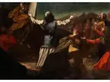 Moses Präsentiert die Gesetzestafeln by Nicola Malinconico, oil on canvas, sold Sep 2018