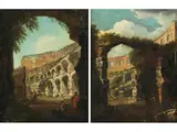 Blick auf das Innere des Colosseums by Hubert Robert, oil on canvas, offered Sep 2019