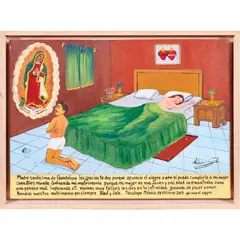 Que Viva el Viagra by Alfredo Vilchis, 2005, oil on tin, sold Apr 2024