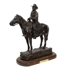Scriver (American by Robert M., bronze on wood base, sold Apr 2024