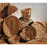 Baskets by Stan Natchez, oil on canvas, sold May 2024
