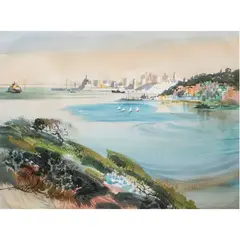 Untitled by Kenneth Potter, watercolor, sold May 2024