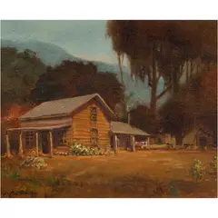 Cottontail Creek by Albert DeRome, oil on board, sold May 2024