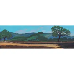 Valley Scene by Jesse Don Rasberry, oil on board, sold May 2024