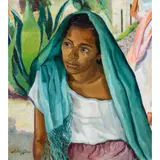 Woman by Julia Díaz, 1944, oil on canvas, sold May 2024