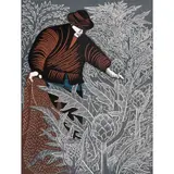Untitled by Emmy Lou Packard, woodcut in colors, sold May 2024