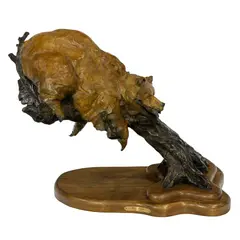 Untitled by Walter Horton, bronze on sculpture swivel wood base with title plaque, sold May 2024