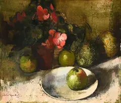 Still Life with Fruit by Irmin Henkel, oil on canvas, sold Sep 2026