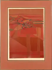 Red Landscape by Fred Schimmel, silkscreen, sold Sep 2026
